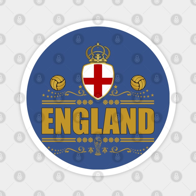 ENGLAND GOLD LINEART Magnet by VISUALUV